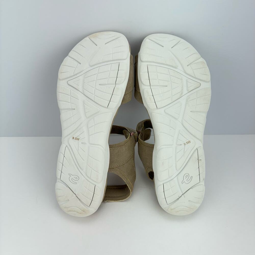 Easy Spirit Lake Tan Pink Hook &‎ Loop Closure Strappy Sandals Sz 9.5 Wide - Picture 4 of 8